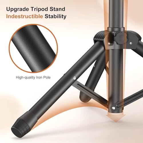 Wig Stand Tripod, 50 Inch Adjustable Mannequin Head Stand, Wig Head Stand for Cosmetology, Hairdressing Training - Includes T-Pins, Comb, Hair Clips & Carrying Bag (Head Not Included) - Image 4