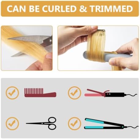 Blonde Hair Extensions Clip in Colored Hairpiece 14PCS Beige Blonde - Image 5