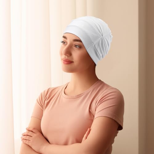 JenPen 4 Pcs Silk Satin Sleeping Bonnet for Women Color - Image 6