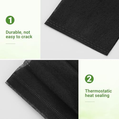 GREANER Nursery Bags for Plants, 100 PCS 6.7x7.8 Inch Seedling Bags, Non-Woven Fabric Seedlings Grow Bag, Deep Nursery Grow Bags for Indoor Outdoor Home Garden Greenhouse Supplies - Image 4