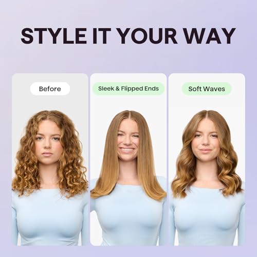 Wavytalk Hair Straightener Brush, Sleek Sweep Ionic Straightening Brush - Image 3