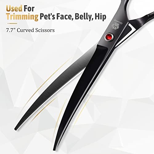 Dog Grooming Scissors Kit with Safety Round Tips, GLADOG Professional 5 in 1 Grooming Scissors for Dog and cat - Image 4