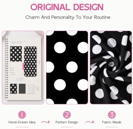 Years calm XL Microfiber Hair Towel Wrap for Women, Polka dots - Image 6