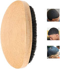Hair Brush - Medium Hard 360 Wave Brush for Men - Beech Wood Handle, Boar Bristle, Wavy Hair, Hair Styling Brush for Black Hair, Beard Brushes (Yellow, 5x2.76x1.40 inches, 100g) by MANSHION
