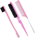 Geiserailie 3 Pcs Slick Back Hair Brush Set Bristle Brush, Light Pink by Geiserailie