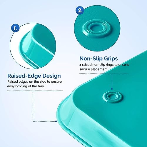 JMU 10 Pcs Teal Dental Procedure Trays Flat Trays Size B 13.25" X 9.75" - Image 3