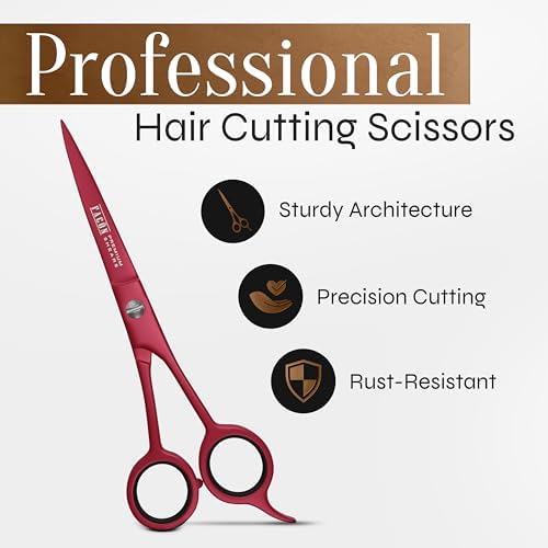 Facón Hair Cutting Scissors - Professional Hair Scissors 6.5 Inch Razor Edge Barber Shears Salon Hair Cutting Shears - Japanese Stainless Steel - Precision Cutting Premium Shears for Men, Women & Kids - Image 2