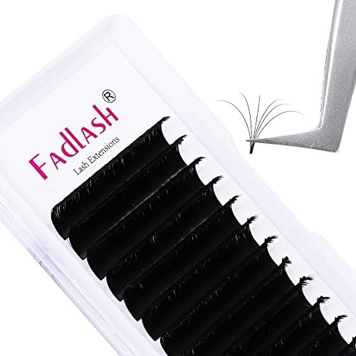 Lash Extensions D Curl 0.07 19mm Easy Fans Eyelash Extensions Semi Permanent Volume Eyelash Extension Supplies (0.07-D, 19mm) by FADLASH