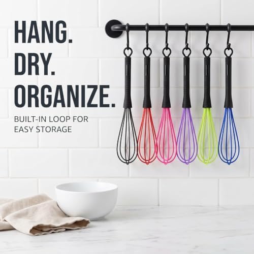 6 Pcs Mini Whisks for Hair Dye Color Mixing, 7 x 1.2 In, Balloon Salon Barber Hairdressing Hair Color Dye Cream Whisk Kitchen, Mixer Tool for Blending, Whisking, Beating and Stirring - Image 6