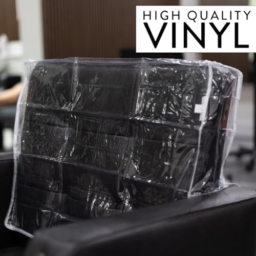 Betty Dain Salon Chair Cover, Round, Durable Vinyl, Clear - Image 4