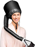 Hair Dryer Bonnet Attachment, Portable Blow Dryer, Soft Adjustable Hooded Bonnet with Stretchable Grip and Extended Hose Length Fits All Head Sizes & All Hair Styling (Black) by Rosvola