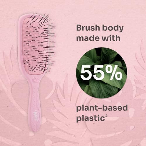 Wet Brush Go Green Thick Hair Paddle Detangling Brush, Pink - Ultra-Soft IntelliFlex Bristles With AquaVent - Gently Loosens Knots While Minimizing Pain - Curly, Coarse, Long, Wet & Dry Hair - Image 6