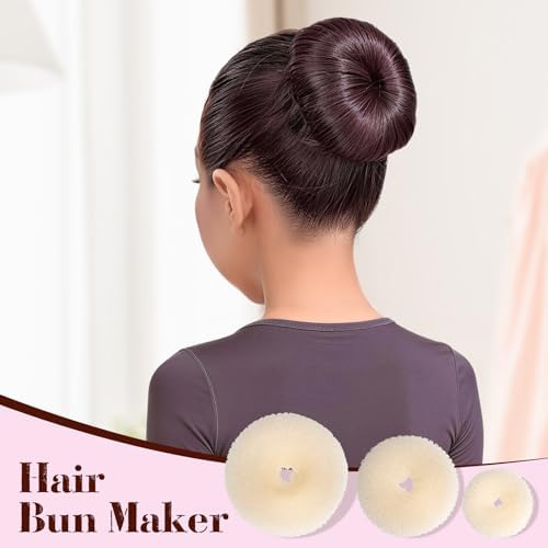 Complete Hair Bun Maker Kit,Donut Bun Maker,Blonde - Image 3