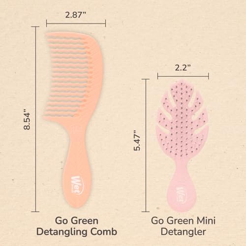 Wet Brush Go Green Coconut Oil Infused Treatment Comb - Wide Tooth Hair Detangler with WaveTooth Design that Gently and Glides Through Tangles - No Split Ends and No Damage - Image 5