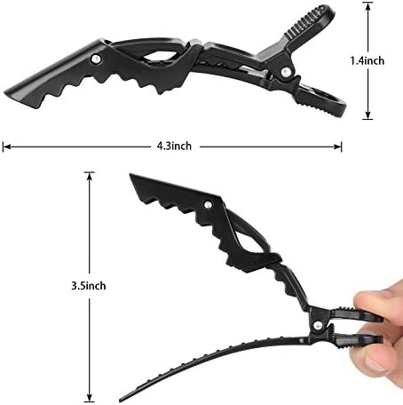 Hair Styling Combs and Clips Set - Rat Tail Teasing Combs with Steel Pin, Sectioning Alligator Clips for Braiding, Parting, and Salon Use - Image 3