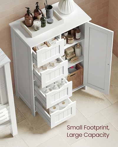 VASAGLE Floor Storage Cabinet, Farmhouse, 4 Drawers and 1 Door,32.3" H - Image 4