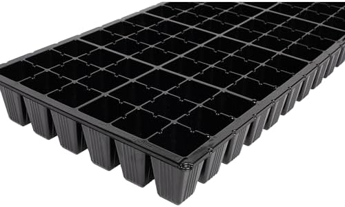 SUNPACK 21" x 11" Extra Strength 72-Cell Square Insert, Black, 2.5" (Pack of 10) - Ideal for Greenhouses or Indoor Gardening - Holds Up to 72 Different Seeds - Image 2