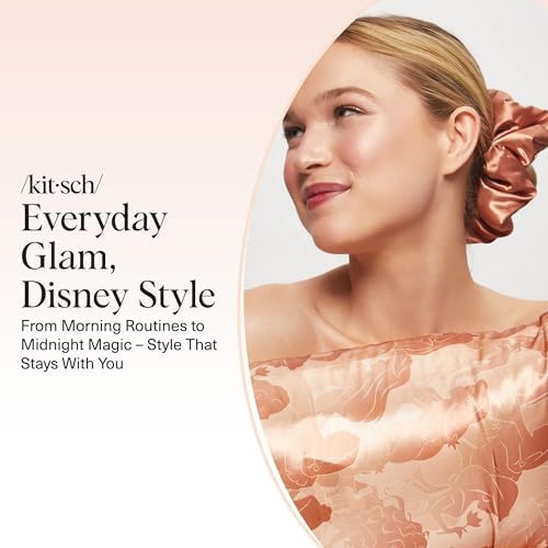 Kitsch & Disney Satin Scrunchies for Women - 2 Pcs, Desert Crown - Image 7