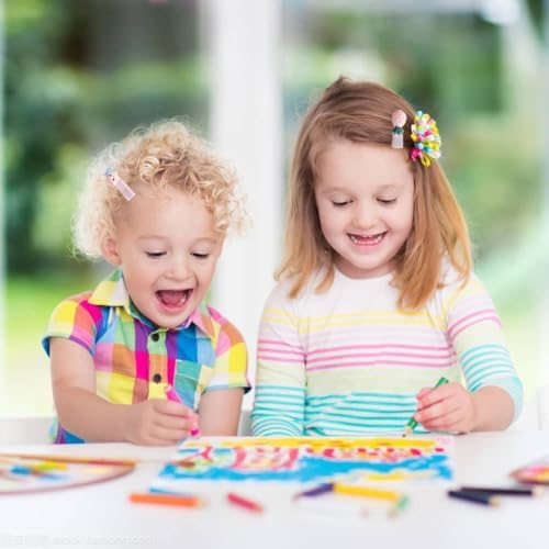 28 PCS Cute Hair Clips Fashion Girls Hair Accessories Flower Fruit Colorful Rainbow Candy Dessert Lovely Animal Barrettes Set Non-slip Metal Snap Pins for Girls Kids Teens Toddlers (Style C) - Image 7