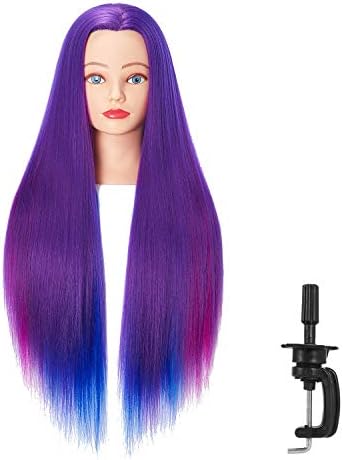 Hairingrid 26"-28" Mannequin Head Synthetic Fiber Hair Training Manikin - Image 2