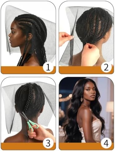 36Pcs Hair Net for Sew in Weave Kit 16 Black Weaving Nets for Sew in - Image 5