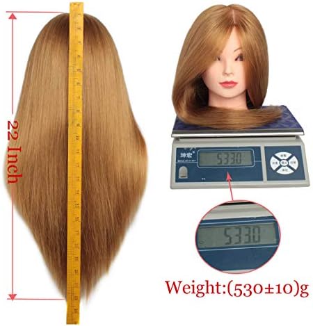 Mannequin Head 60% Human Hair Blonde Hairdressing Practice Head WZ-27# - Image 4