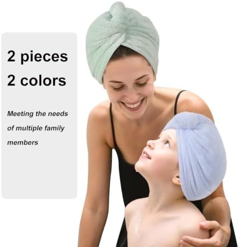 Microfiber Hair Drying Towel Wrap,Hair Turbans Towel for Wet Hair - Image 6