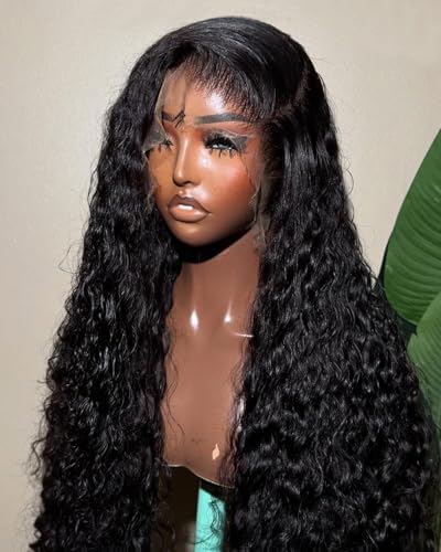 BEEOS 13x6 Full Frontal HD Lace Wig Pre-Plucked Curly Human Hair Wigs Bleached Knots 180% Density Ultra-fitted Cap 0.10mm Ultra-thin Invisible SKINLIKE Real HD Lace 28 Inch - Image 2