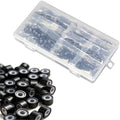 500Pcs Bulk 5mm Silicone Micro Ring Beads, Black Salon by HANDWIGHairExtensions