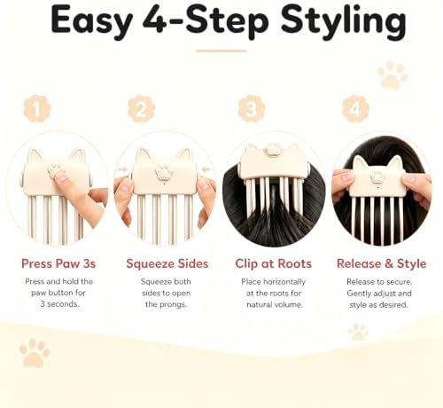 Wireless Heated Root Volumizer Clip, Beige - Image 5