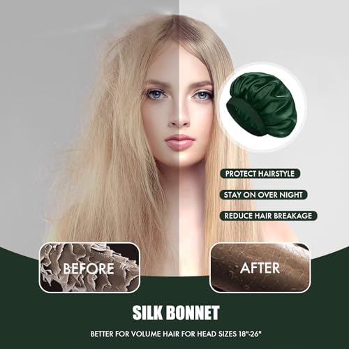 Satin Silk Bonnet for Hair, Double Layer Sleep Cap for Men & Women - Image 5