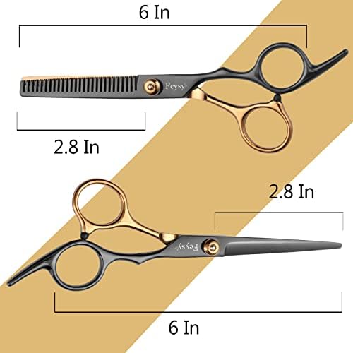Hair Cutting Scissors Kit, Fcysy Professional Barber Shears Set with Hair Scissors Thinning Shears, Tijeras para Cortar Cabello Haircutting Sheers Hair Cut Blending Salon Scissor for Men Women Pet - Image 2