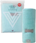 VOLO Hero Capri Blue Hair Towel | Ultra Soft, Super Absorbent, Quick Drying Nanoweave Fabric | Reduce Dry Time by 50% | Towel Wrap for All Hair Types | Anti Frizz & Anti Breakage | Reusable Packaging by VOLO
