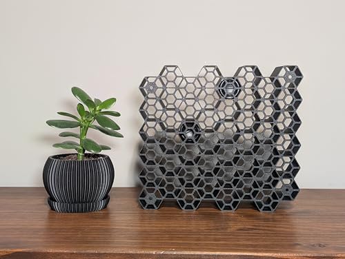 Markvicka Designs Small Bottle Wall Mount Organizer for Shades EQ Storage | Hexagon Style Organizer | Stackable & Wall-Mount Salon Decor for Hair Dye Bottles - Image 7