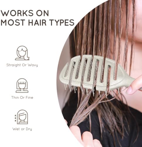Detangler Hairbrush, Soft Bristle Detangling Brush,Quick Smoothing(Natural) - Image 6