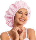 Edoneery Satin Bonnet for Sleeping Women, Double Layer Curly Hair Cap by Edoneery