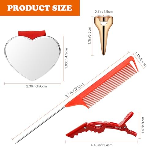 17 PCS Hair Parting Tools Set Round, Coldairsoap Stitch Braid Tool Finger - Image 2