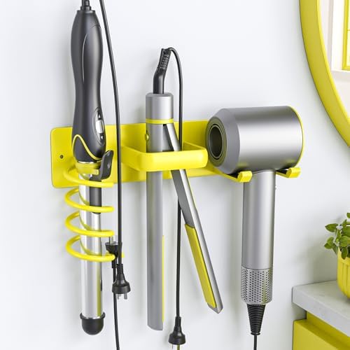 Tindbea Hair Dryer Holder Wall Mount Aluminum Alloy Hot Tools Organizer by Tindbea