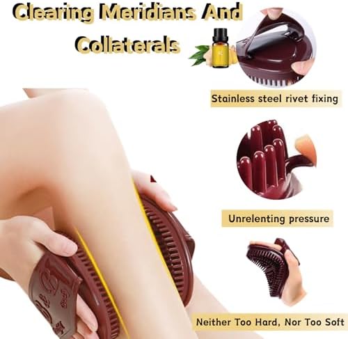2Pcs Meridian Massage Brush, Full Body SPA Relaxation Massager Brush, Acupressure Meridian, Scalp Massage, Full Body Relaxation Comb,Beauty Salon Professional MeridianBrush - Image 6