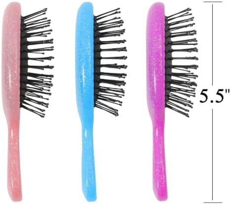 Toddler Detangler Hair Brush Travel Detangling Brushes 3Pcs Women Valentines Day Best Gift Small For Baby Kids Pocket hairbrush Pro, for Curly Wet Dry Tangle - Image 3