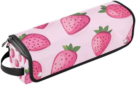 Hair Tools Travel Bag with Heat Resistant Mat Detachable 2-in-1 Curling Iron Travel Case Hot Tools Organizer for Straightener Flat Iron Pink Strawberries by WelcometoElliTarr