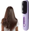 2026 Upgraded Go Brush - Pro for Short Hair - Cordless Straightening Brush with Fast Heat, 3 Temperature Settings, Ionic & Ceramic Care, 2500mAh USB-C Rechargeable for Frizz-Free Styling by HERONLINK