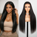 6x5 Lace Closure Glueless Straight Wig Natural Black 20 Inch by Megalookhair