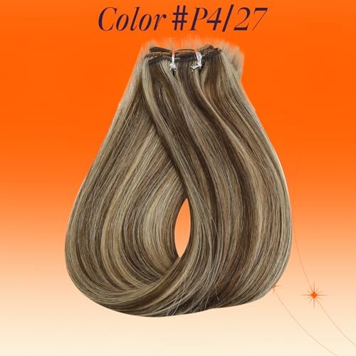 Full Shine Weft Hair Extensions Human Hair Sew In 14 Inch 100g - Image 2