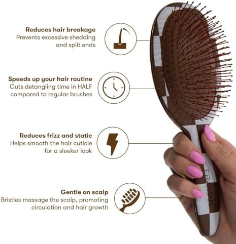 FRAMAR Hair Brush Detangler, Wet Hair Brushes For Women, Womens Hair Brush - Image 7