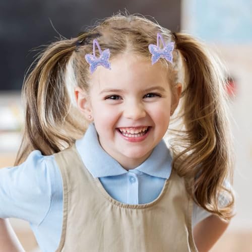 12 Pairs Hair Clips for Girls Hair Accessories for Kid Cute Glitter Toddler Girls Hair Accessory Multicolor Shaped - Image 5