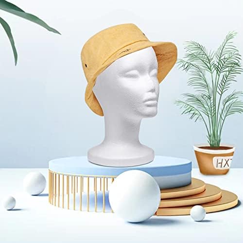 Foraineam 3 Pack 12 Inch Foam Head Female Foam Wig Heads Mannequin Manikin Cosmetics Model Head Wigs Display Holder Hats Glasses Hairpieces Stand - Image 5