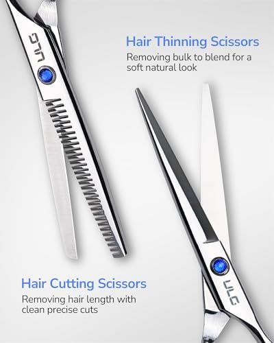 ULG Hair Cutting Scissors Thinning Shears Kit Professional Hairdressing Texturizing Salon Razor Edge Scissor Barber Kit1 Pro - Image 2