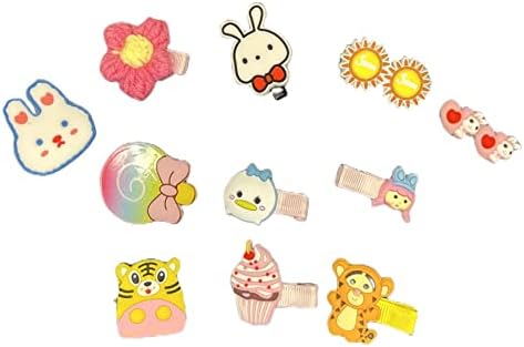 Candy-colored kid's hair accessories, flower and fruit, rainbow hairpin set, girl cartoon animal cute hairpin,Package include 56pcs Hair Clips - Image 4