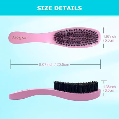 Boar Bristle Slick Back Hair Brush - Edge Control Hairbrush for Women Men - Image 4
